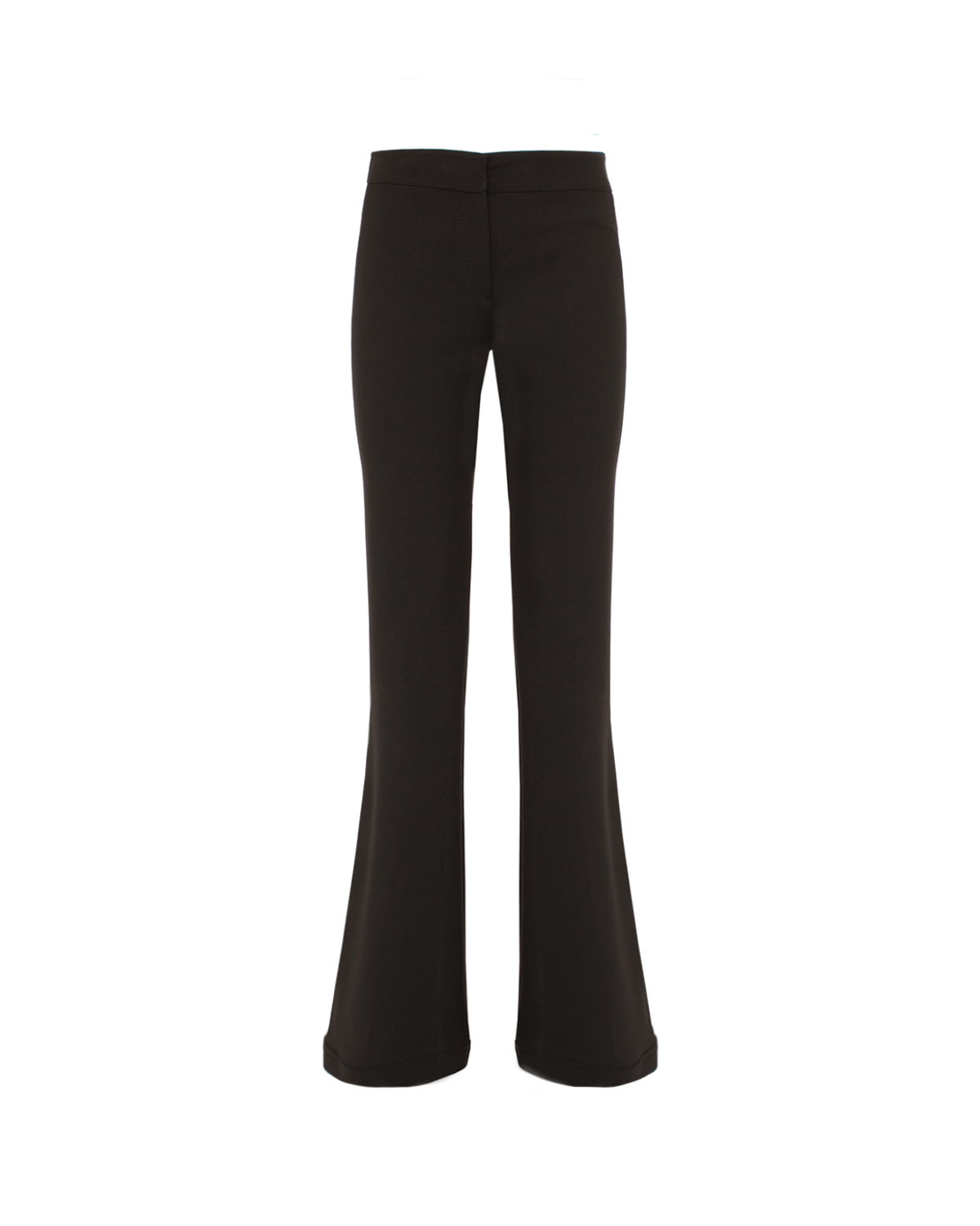 Black stretch cuffed wide-leg trousers | Private sale, Sale, -30% | Genny
