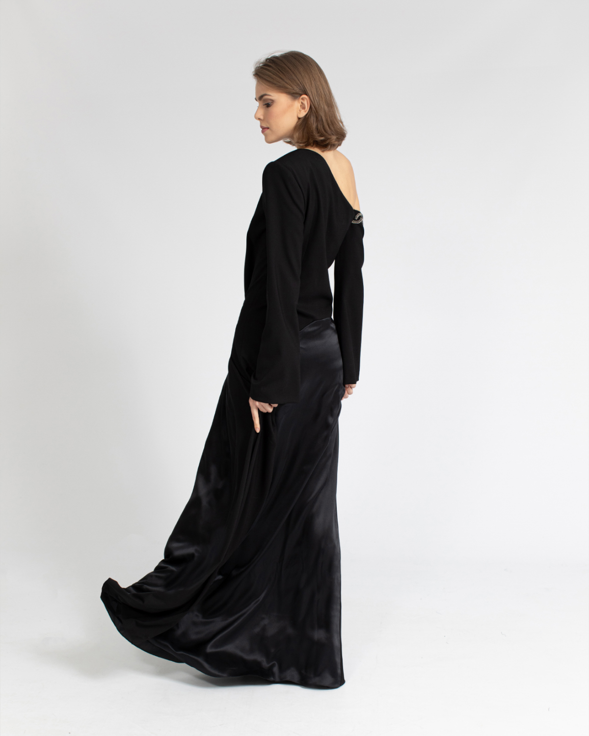 Black one sleeve dress | Sale | Genny