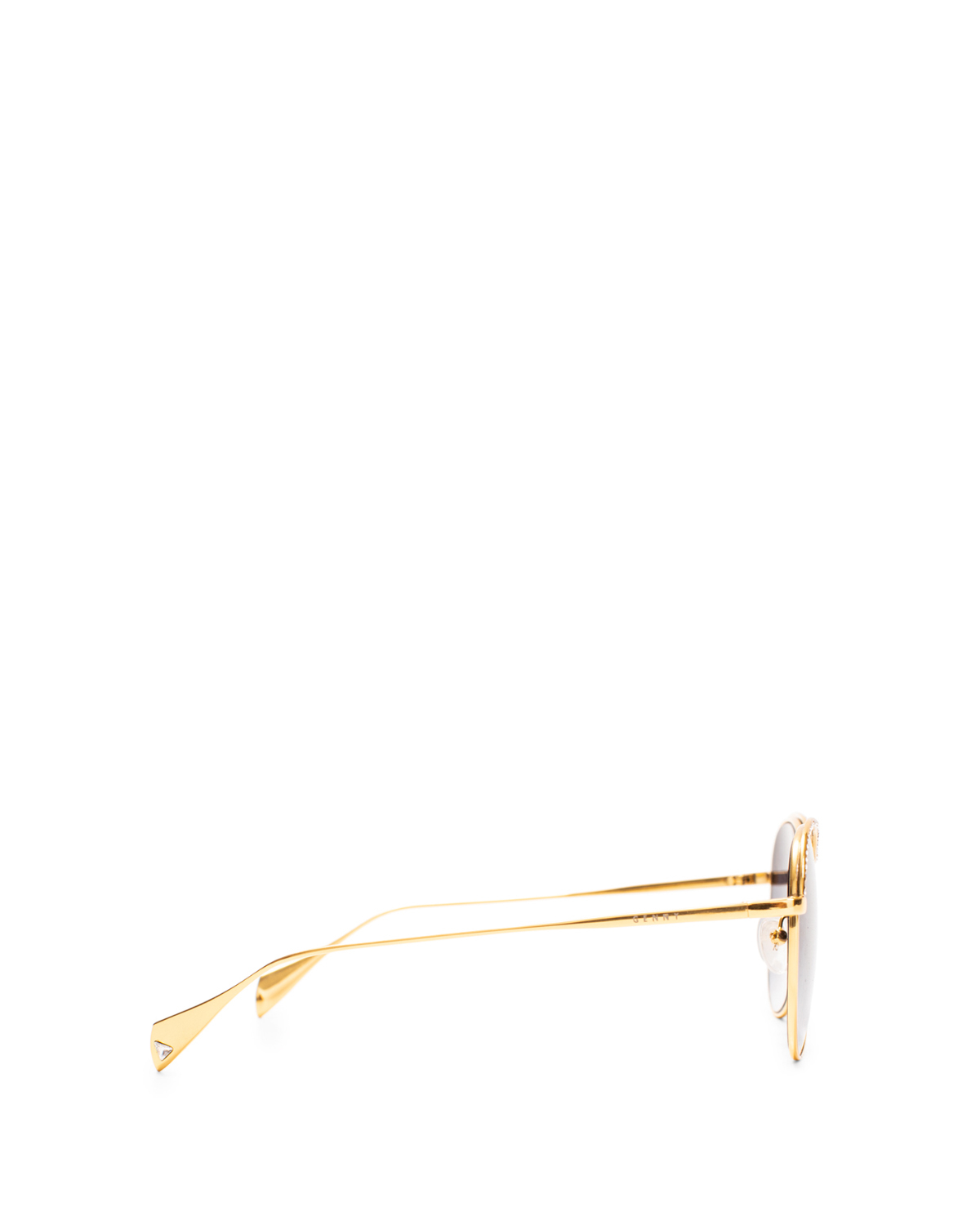 Glittering gold round-frame sunglasses | Accessories, Sunglasses | Genny