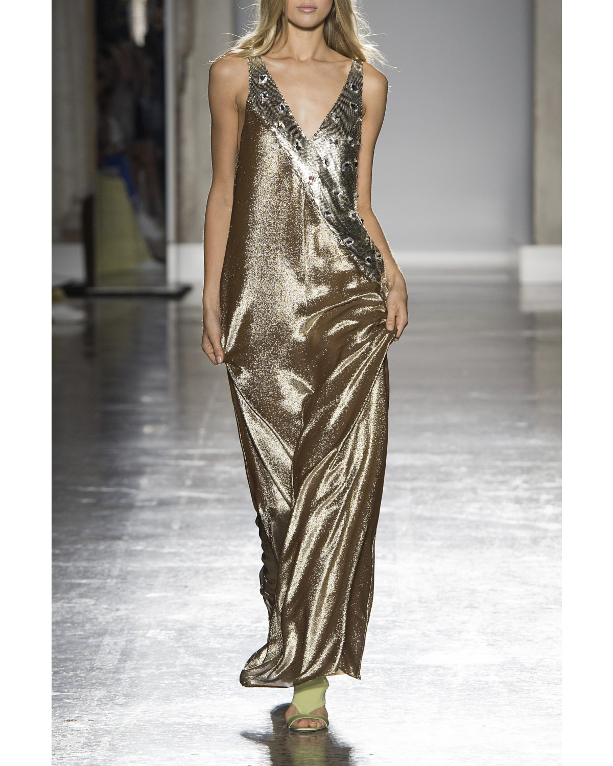 Lamè dress with metallic insert | Sale, -40% | Genny