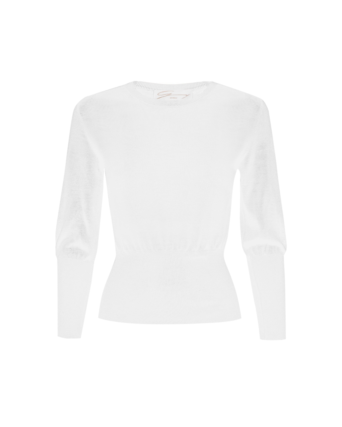White cashmere and silk sweater | | Genny