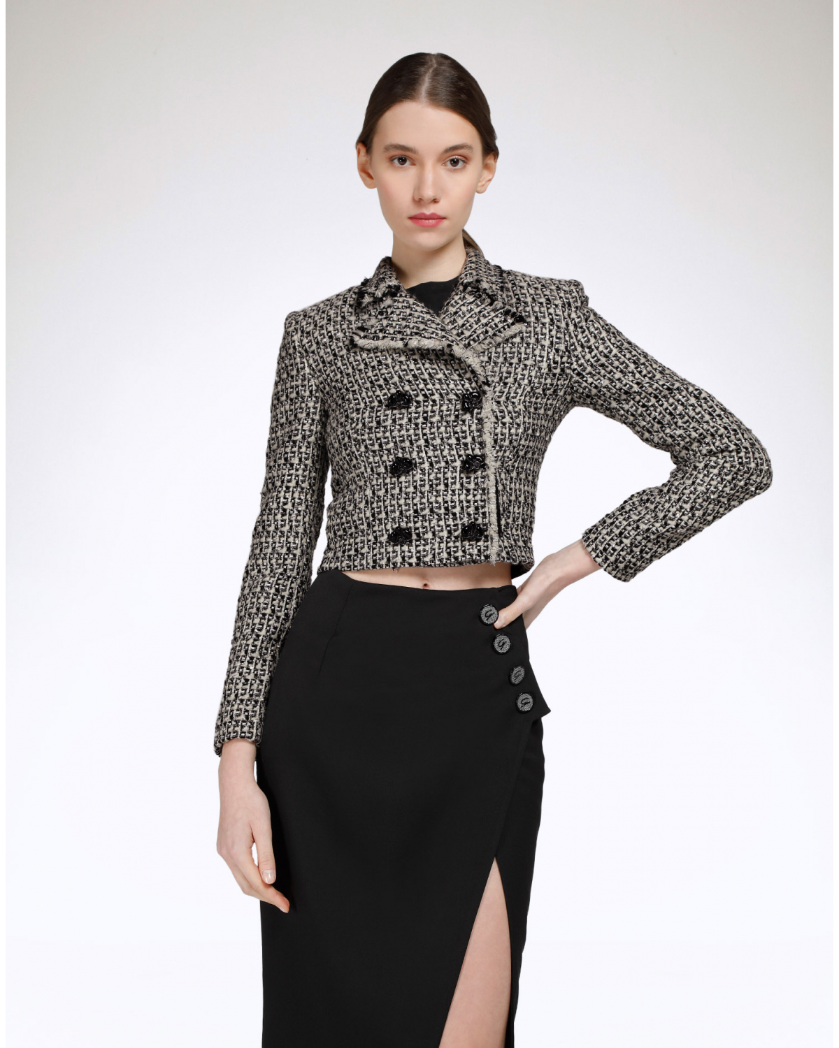 Jacquard lamé-trimmed blazer | This week new arrivals | Genny
