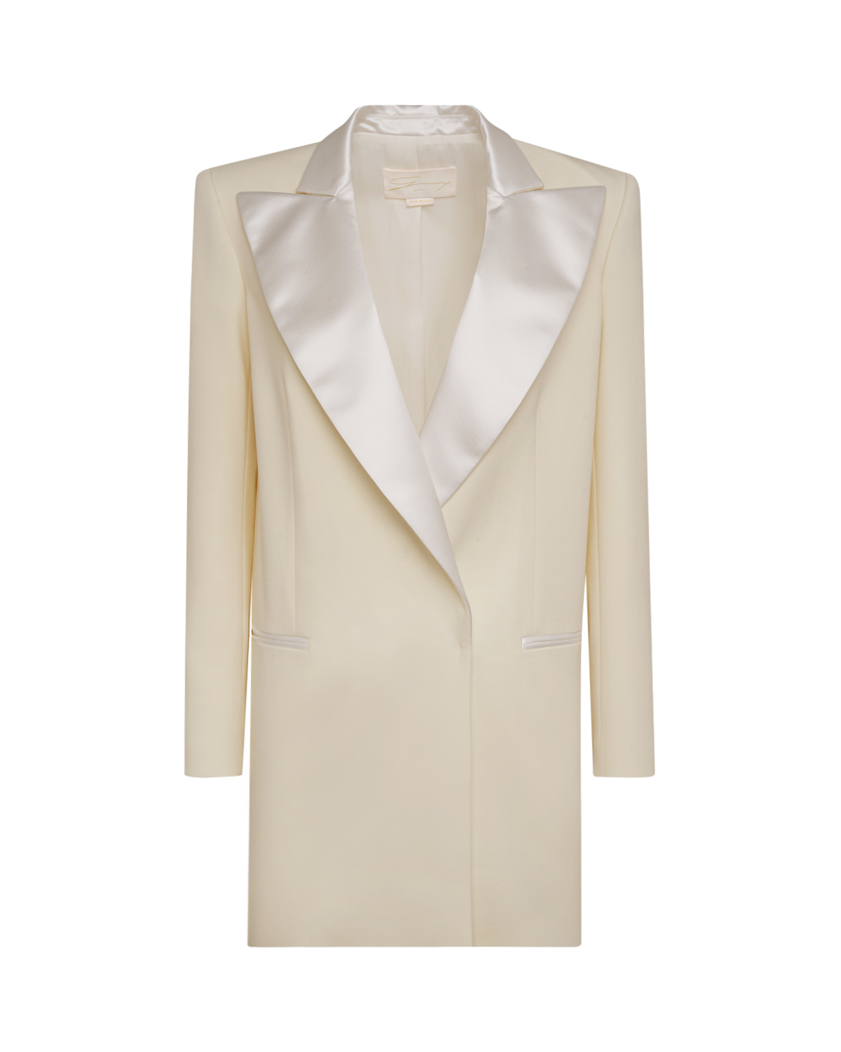 Double-breasted white cady blazer | Party Collection | Genny