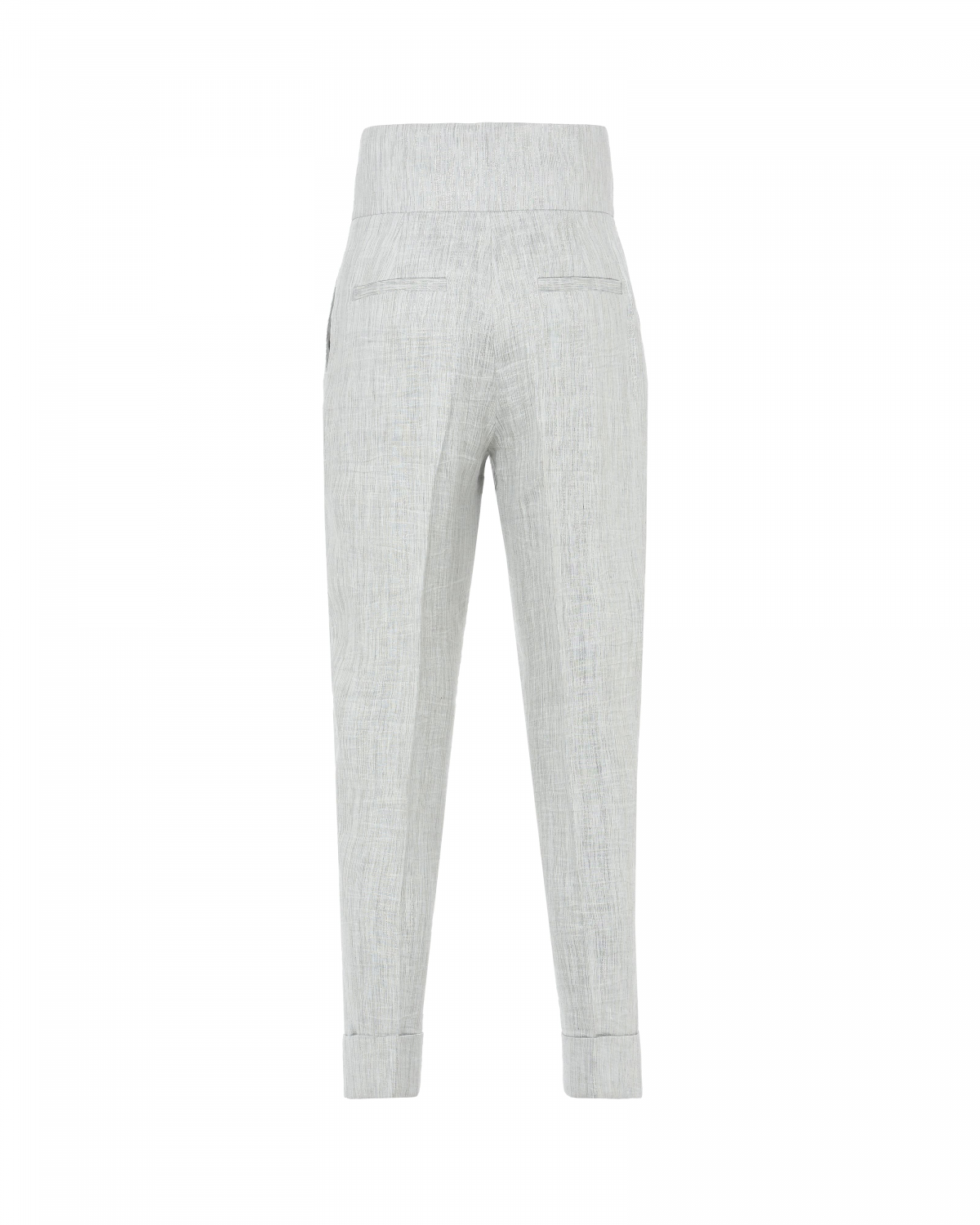 Linen cuffed white trousers | 73_74, Mid season sale -40%, Summer Sale | Genny