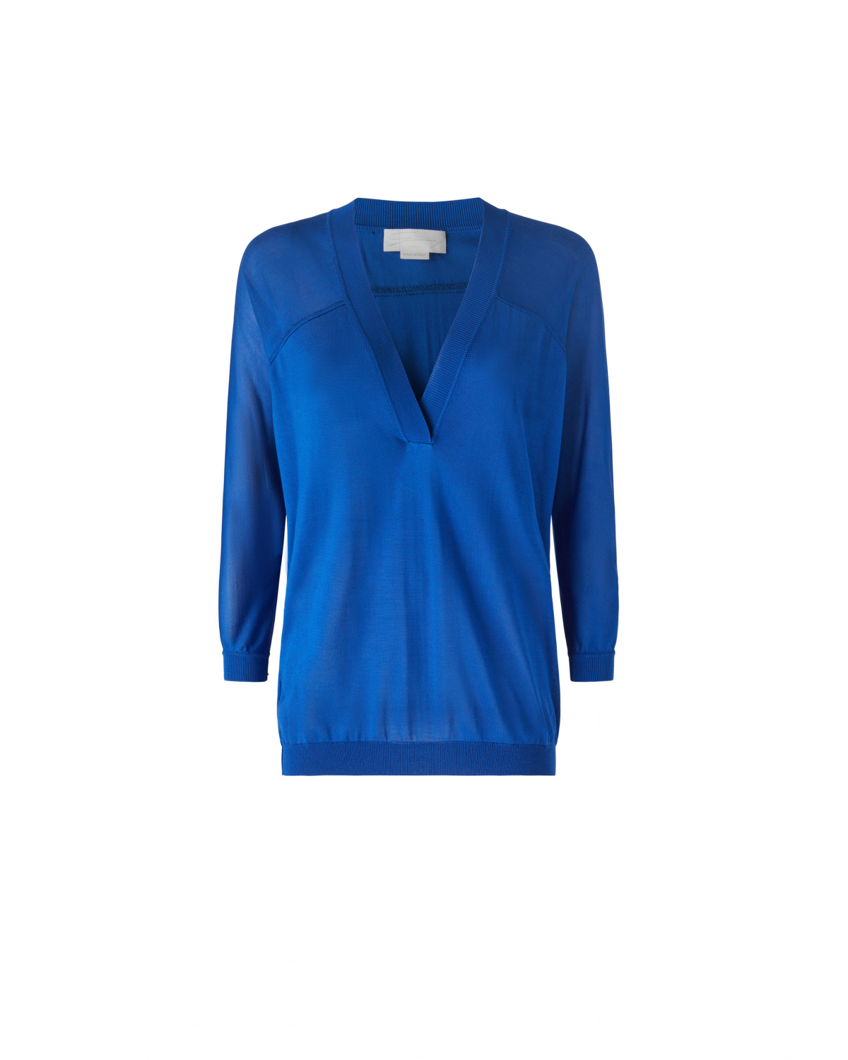 Blue raglan sleeved V-neck shirt | 73_74, Mid season sale -40%, Summer Sale | Genny