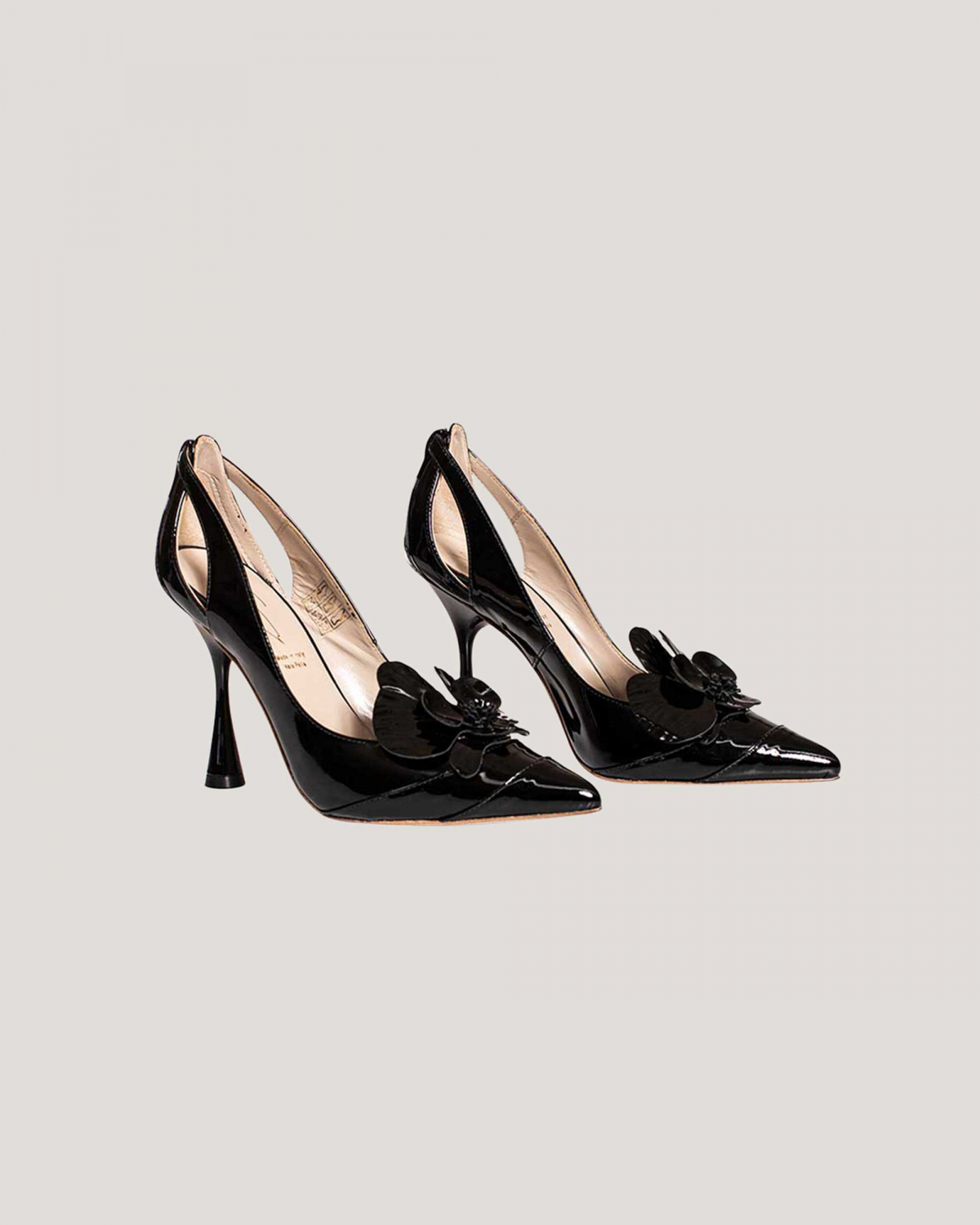 Pumps with patent leather orchid | Evening Essential, Gifts, Family Celebration, Party Collection, Mid season sale -30%, Summer Sale | Genny