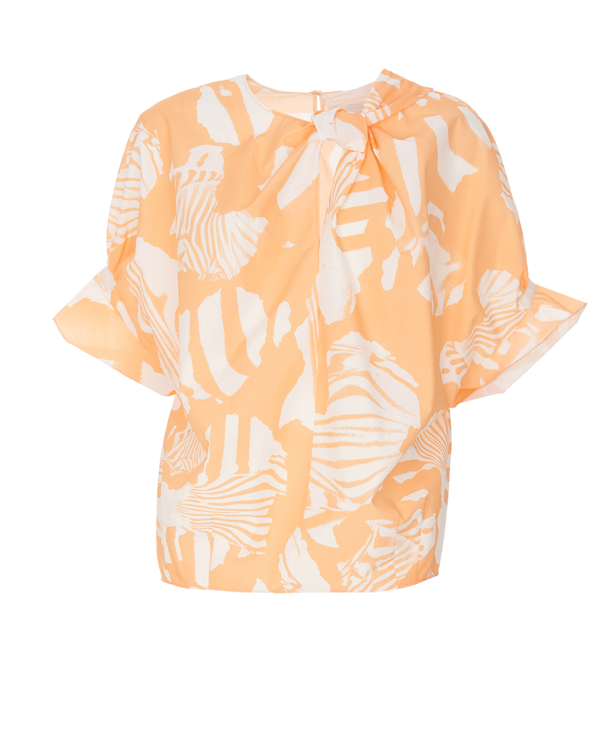 Orange printed cotton blouse | -30% | Genny