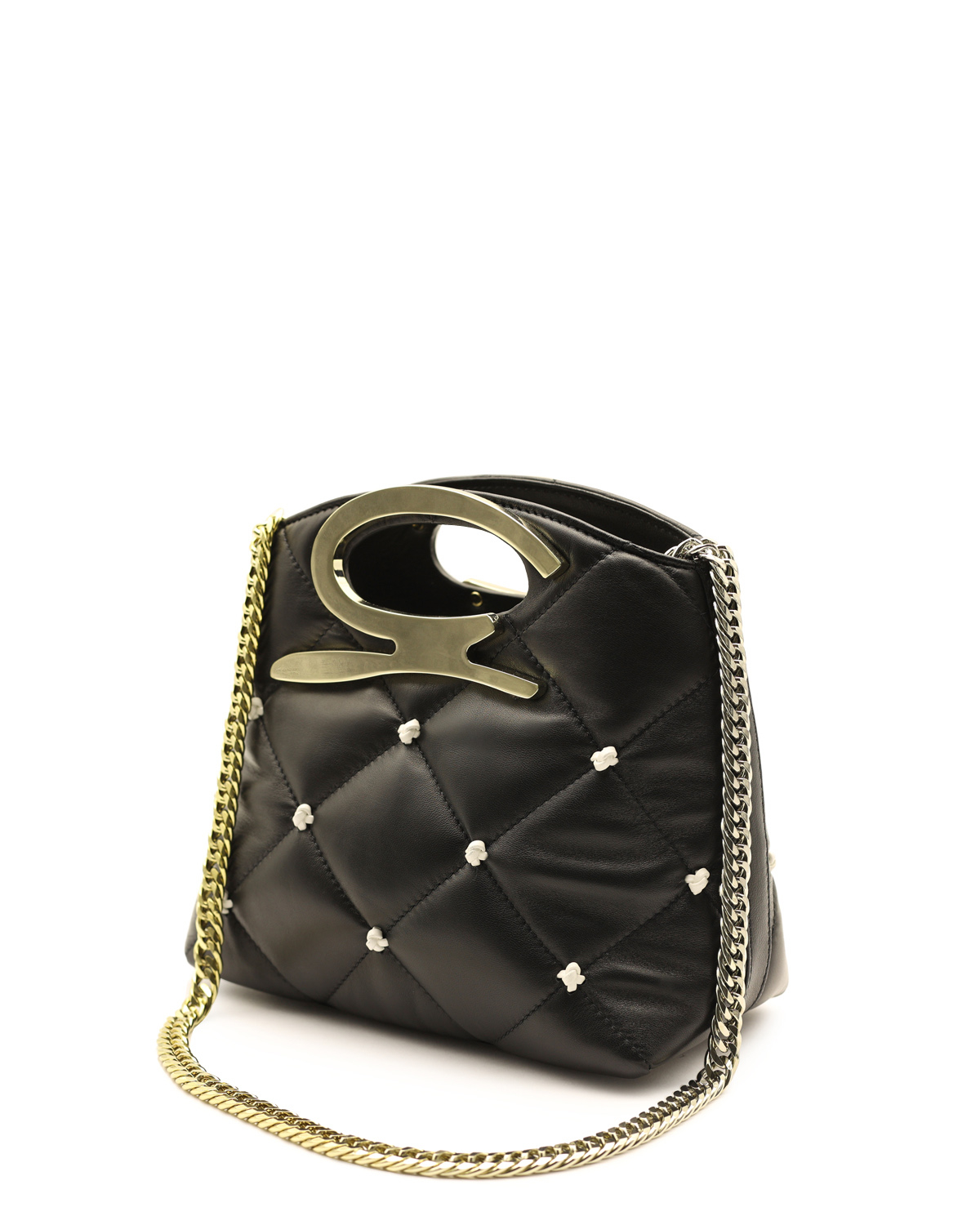 Small Sara black leather quilted bag | Accessories | Genny