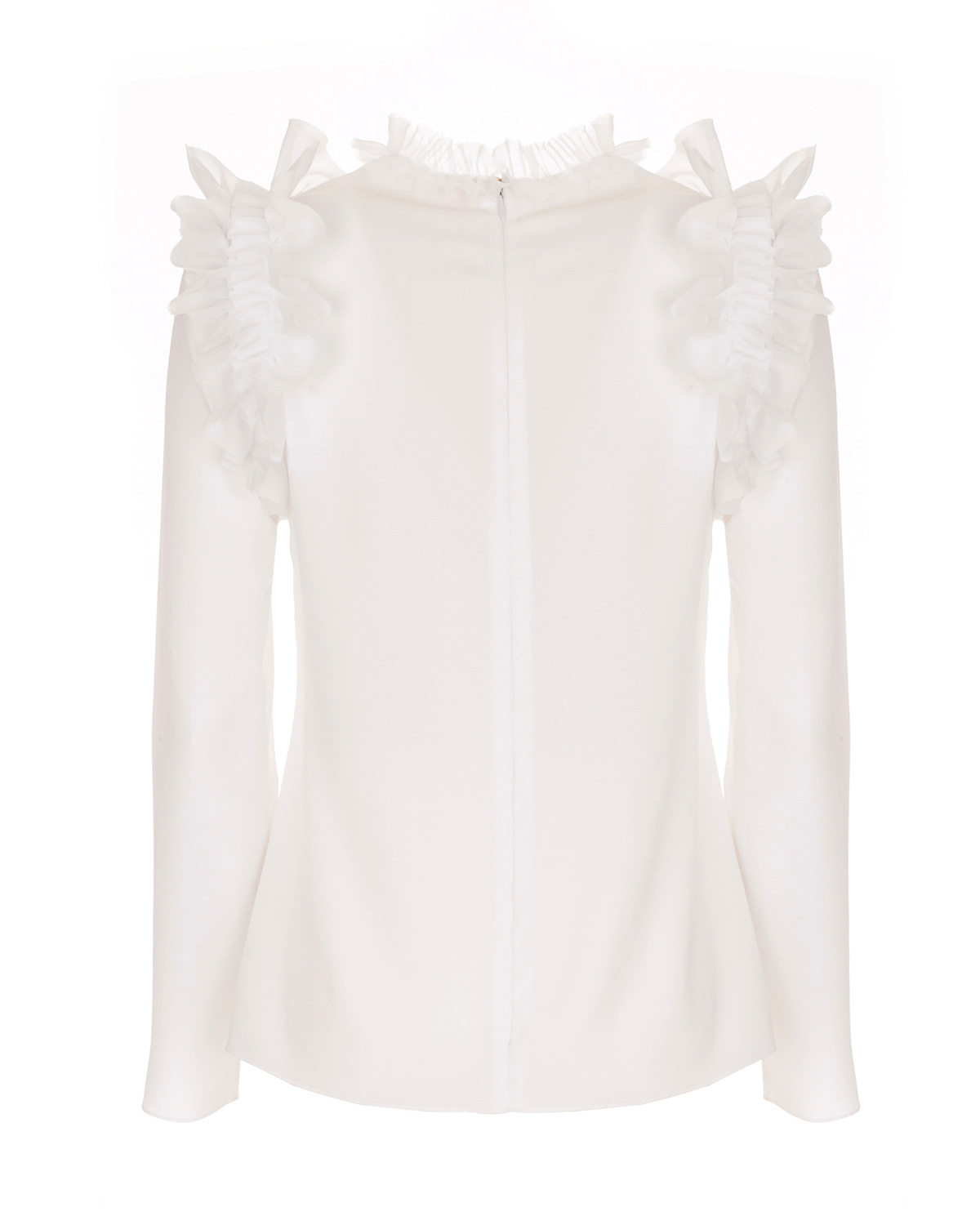 Ruched white blouse | Sale, -50% | Genny