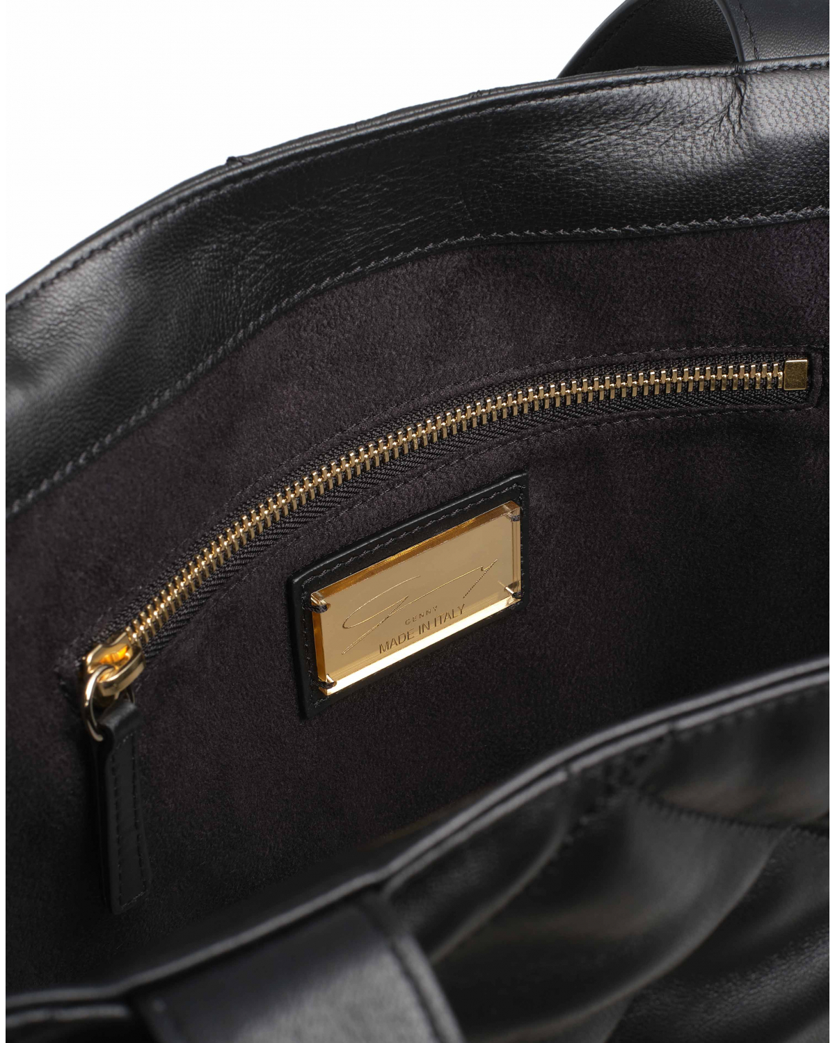 Black quilted leather shopper bag | Accessories, -30%, Sale | Genny