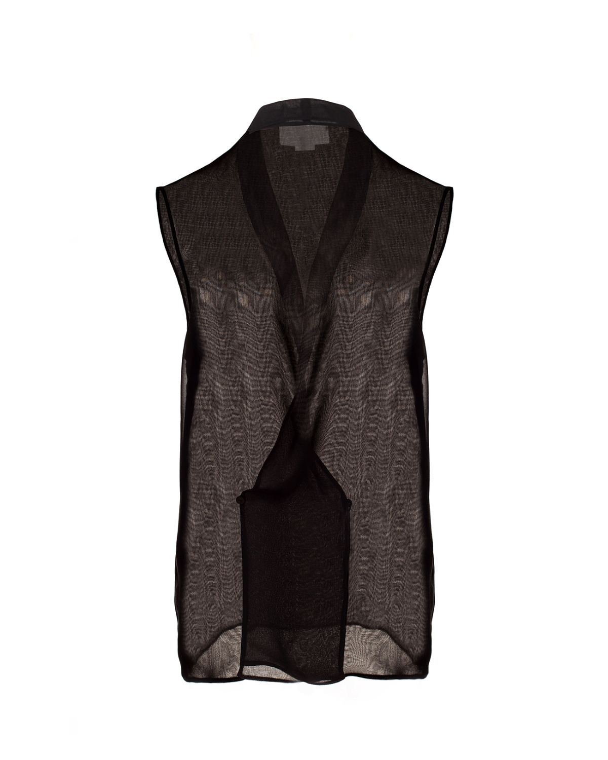Black sleeveless chiffon shirt | Evening Essential | Genny
