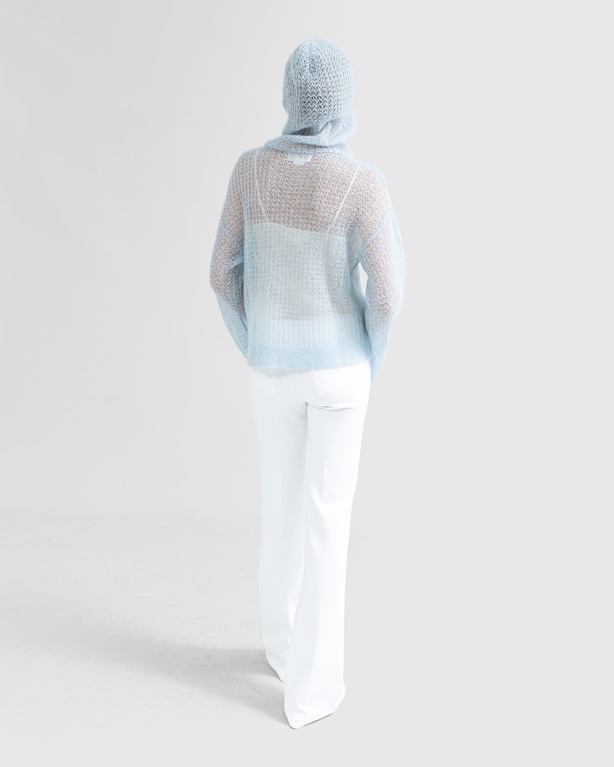 Light blue hooded mohair wool sweater | -50%, Private sale, -40% | Genny