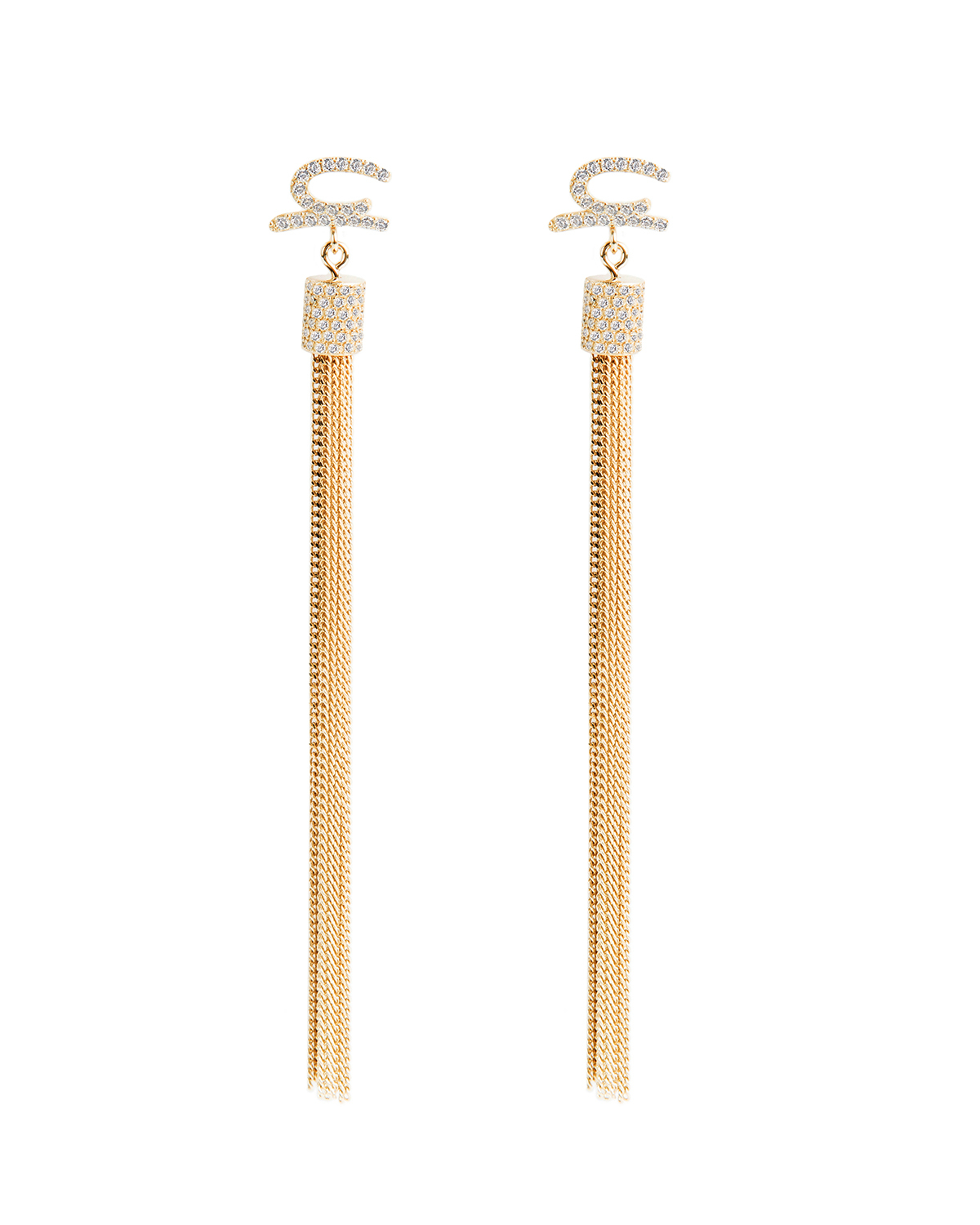 Crystal embellished gold-plated earrings | Accessories, Jewelry, Gifts, Accessories, Cruise 2023 Collection, Valentine's Day, Mother's Day | Genny